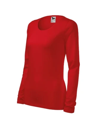 Štíhla košeľa pre ženy červená