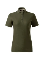 Dámske khaki polo tričko Prime (GOTS)