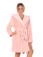 Dámsky župan Flora s kapucňou krátky 4856 3050 Pink Pearl - Vestis