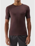 Pánske športové rýchloschnúce tričko 4F - hnedé