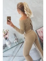 Súprava s dvojitými pruhmi camel