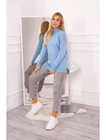 Stojanový sveter modrý