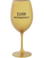 ELIXÍR PROTIBLBEČKOVÝ - zlatá sklenice na víno 350 ml