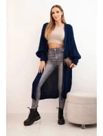 Dlhý sveter 34855 tmavo modrý - Kesi