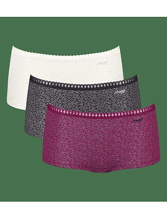 sloggi GO Crush Short C3P – čierna kombinácia – SLOGGI čierna kombinácia – SLOGGI