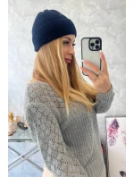 Tenká čiapka Oliwia K252 tmavo modrá