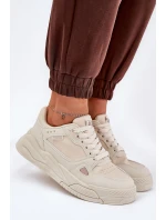 Damskie Sneakersy Big Star NN274668 Beżowe