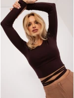 Blúzka EM BZ 782.95 tmavohnedá