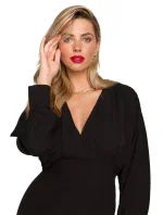 K143 Šaty morská panna - čierne