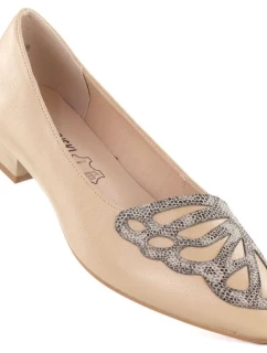 Dámske béžové čižmy M.Daszynski SA201A-2