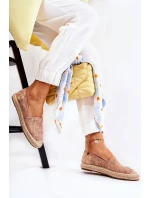 Klasyczne Damskie Espadryle Ażurowe Nude Catris