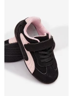 Dětské sportovní boty s přezkou Černo růžové Perrin