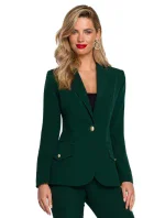 K141 Bunda s dvojitým vreckom a chlopňou - fľaškovo zelená