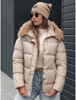 NORDKOLL dámska zimná prešívaná bunda s kapucňou svetlo béžová FashionStreet TY4710