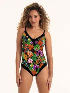 Jednodielne plavky Mabela 7735 black and yellow - RosaFaia