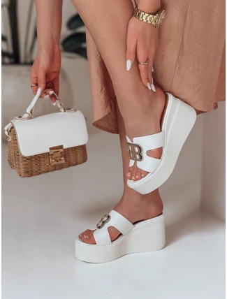 Dámske žabky na platforme PLATSIMA white FashionStreet ZY0758 Dámske žabky na platforme PLATSIMA white FashionStreet ZY0758