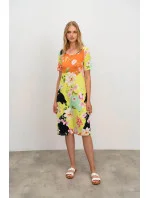 Elegantné dámske šaty 16440 žlté - Vamp