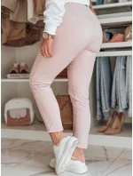 Dámske nohavice chinos s opaskom LINESKA ružová FashionStreet UY2630