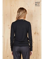 NEOBLU Sullivan Women Dámsky sveter s výstrihom do V 24.3988 night blue NEOBLU Sullivan Women Dámsky sveter s výstrihom do V 24.3988 night blue