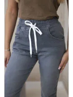 Džínsové nohavice s rebrovaným lemom Graphite Džínsové nohavice s rebrovaným lemom Graphite