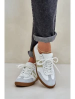 Zazoo N1068 Dámske kožené nízke tenisky White