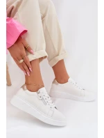 Kožené dámské polobotky s zipem bílé Althea