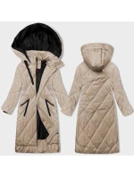 Dámska dlhá zimná bunda Light Beige (5M3168-84)