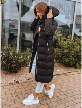 Dámska prešívaná zimná bunda s kapucňou MENSI black FashionStreet TY3093 Dámska prešívaná zimná bunda s kapucňou MENSI black FashionStreet TY3093