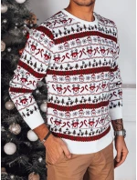 Pánsky vianočný sveter biely FashionStreet WX2160 Pánsky vianočný sveter biely FashionStreet WX2160