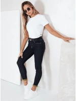 Dámske džínsové úzke nohavice námornícka modrá FashionStreet UY2799 Dámske džínsové úzke nohavice námornícka modrá FashionStreet UY2799