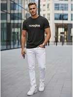 Pánske bavlnené tričko so streetwearovou potlačou čierne FashionStreet NX0145R Pánske bavlnené tričko so streetwearovou potlačou čierne FashionStreet NX0145R
