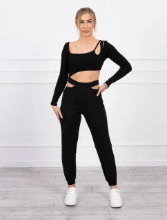 Súprava s blúzkou čierna