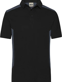Daiber JN 1826 Pánske pracovné polo tričko z piké „Strong“ 02.1826 čierna/uhľová