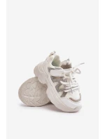 Sneakersy Dziecięce Z Cyrkoniami Białe Rianalla