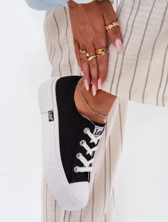 Trampki Damskie Na Platformie LEE ISLA C WOMEN LOW 50251001 Czarne