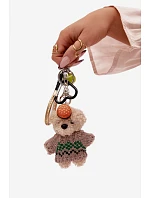 Přívěsek na klíče Přívěšek na kabelku Medvěd Raketová s míčkem Zlatý