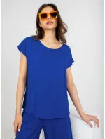 Blúzka D73761R10978O kobaltovo modrá