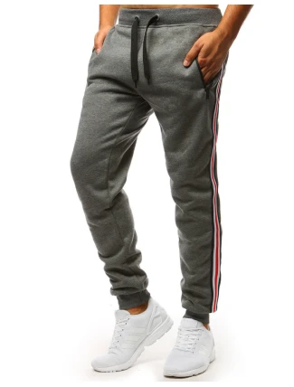 Pánske antracitové tepláky FashionStreet UX3623