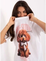 Tričko D12083AI02799A biele a ružové