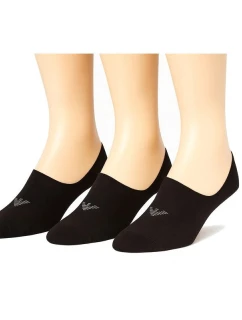 Emporio Armani Microfleece ponožky Calza Cotton Black 3-Pack