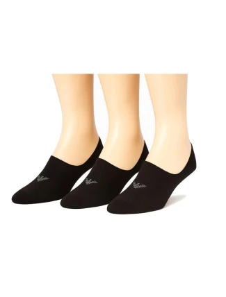 Emporio Armani Microfleece ponožky Calza Cotton Black 3-Pack