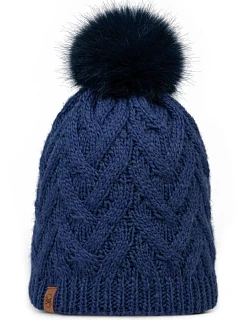 Pletená fleecová čiapka Buff Caryn Beanie 13674371710, tmavomodrá, jedna veľkosť