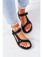 Damskie Sportowe Sandały Na Rzepy Czarne Ultimate