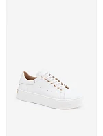 Dámske kožené tenisky na platforme Zazoo N408S7 white Dámske kožené tenisky na platforme Zazoo N408S7 white