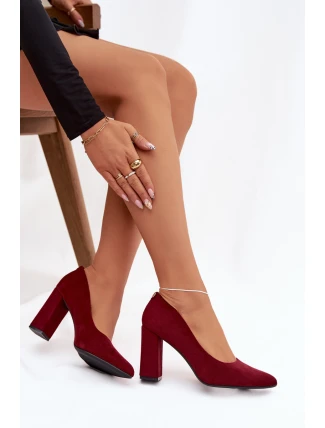 Semišové lodičky na podpatku Sergio Leone PB216 Brodované