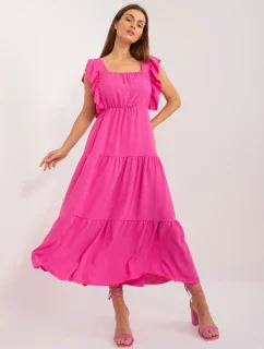 DHJ SK 8352 šaty.04 tmavo ružová