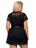 Elegantný župan 810 - PEI black XXL - Obsessive Elegantný župan 810 - PEI black XXL - Obsessive