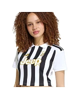 Dámske tričko adidas Juventus 26/27 Home Cropped Jersey, bielo-čierne, KB8878