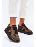 Skórzane Damskie Sneakersy Na Platformie Daniel Lopez Just Dare SS2D4001 Czarne