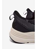 Pánské Sportovní Boty Textilní Slip-Ons Na Platformě Kobbo 102421 Černé
